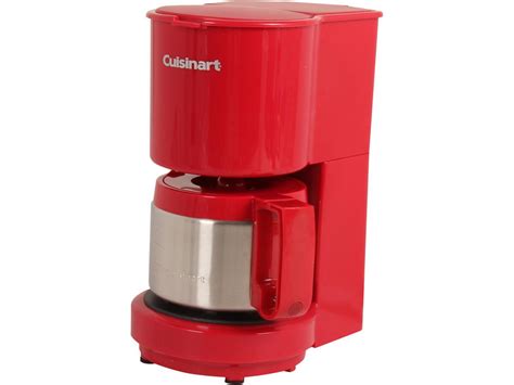 Refurbished: Cuisinart DCC-450R Red 4-Cup Coffeemaker with Stainless ...