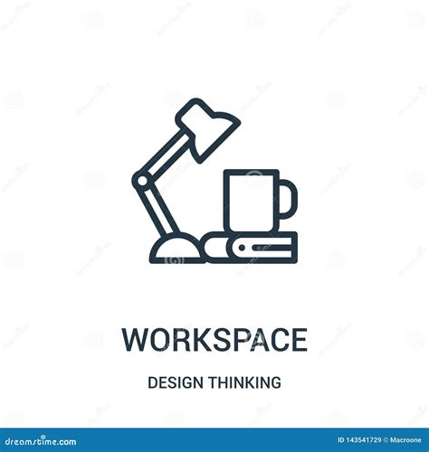 Workspace Icon Vector from Design Thinking Collection. Thin Line ...