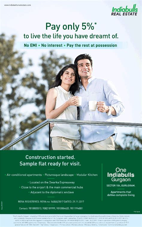 India Bulls Real Estate Construction Started Sample Flat Ready For ...