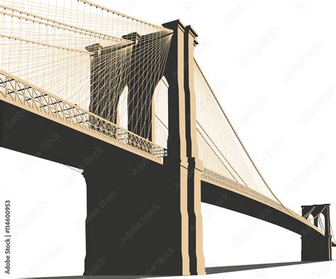 Brooklyn Bridge Vector Stock Vector | Adobe Stock