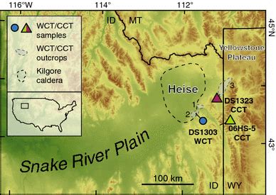 Location of the Heise eruptive centre in the eastern Snake River Plain ...