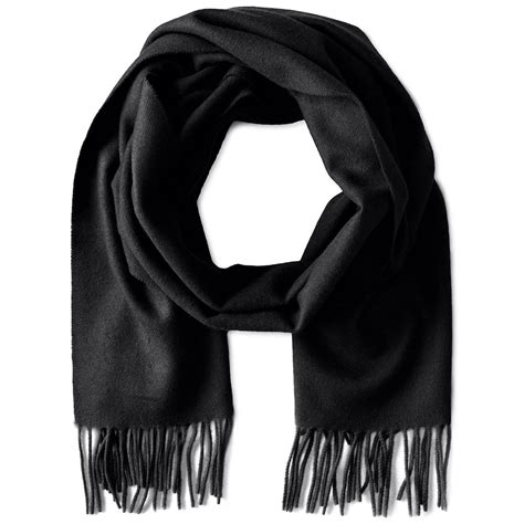 Mens Black Cashmere Scarf by Phenix Cashmere - Cashmere Mania