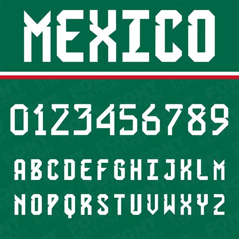 Mexico Soccer Font - World Cup 2022 - Instant Download