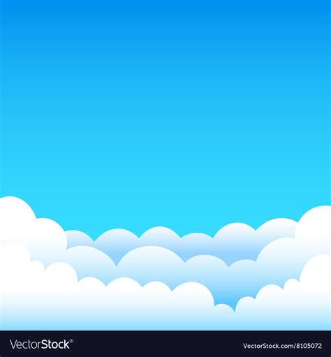 Cartoon blue sky Royalty Free Vector Image - VectorStock