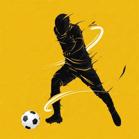 Premium Vector | Football soccer ball posing dark flame silhouette