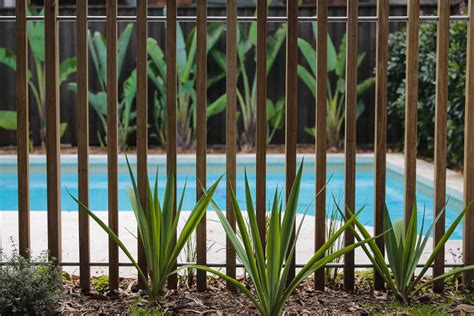 Timber batten pool fence. Formed Gardens. #PoolLandscapingIdeas | Pool ...