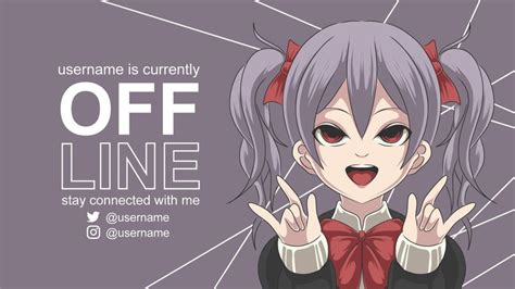 Premium Vector | Cute illustration offline banner for twitch