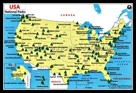 A map of all the major national parks in the U.S. How many have you been visited? Preview our ...