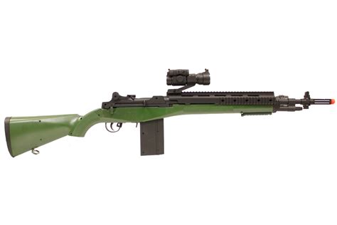 TSD M14 SOCOM RIS Airsoft Spring Sniper Rifle with Red Dot - OD Green ...