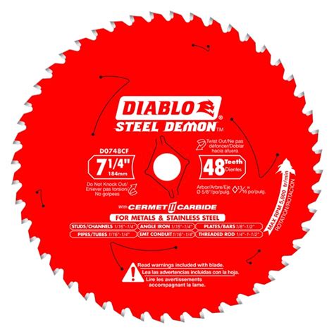 Freud D0748CFX 7-1/4" x 48T Cermet Metal and SS Cutting Saw Blade