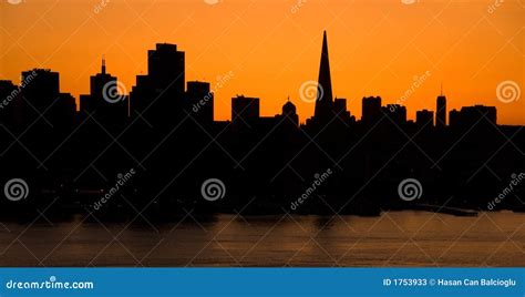 San Francisco Skyline at Sunset Stock Image - Image of transamerica, california: 1753933