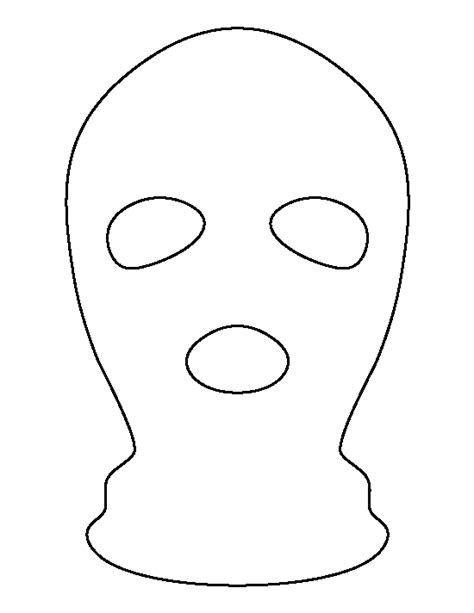 Printable Robber Mask Template