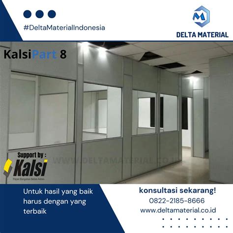 Kalsipart 8 partisi dinding - Delta Material Indonesia