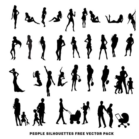People Silhouettes Free Vector Pack | Free download