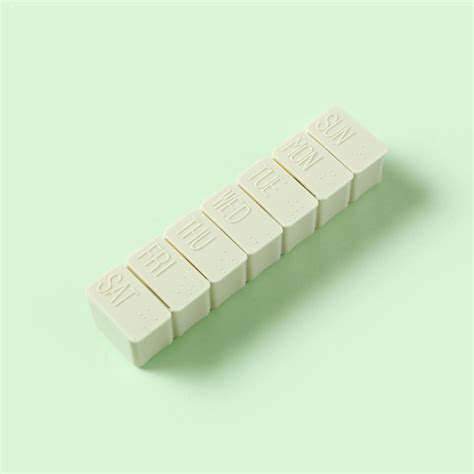 Braille 7 Day Pill Box - Calico | MoshiMoshi UK