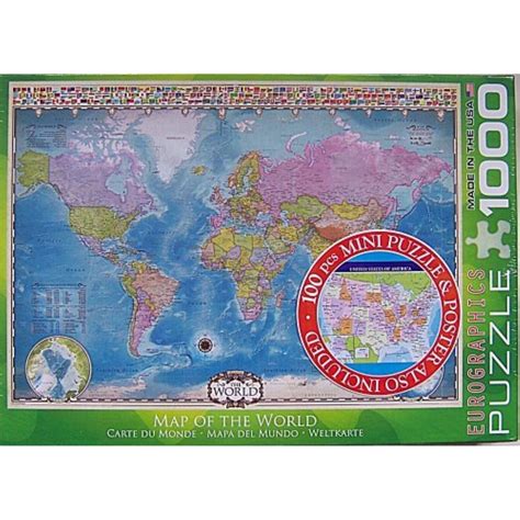 EuroGraphics Map of the World 1000 Piece Jigsaw Puzzle - Walmart.com