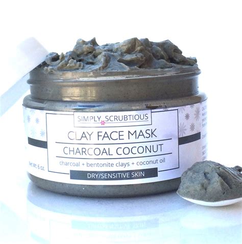 ACTIVATED CHARCOAL Clay Face Mask-Facial by SimplyScrubtiousShop