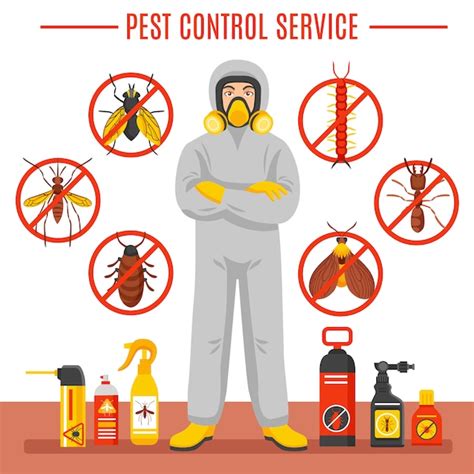 Free Vector | Pest Control Service Illustration