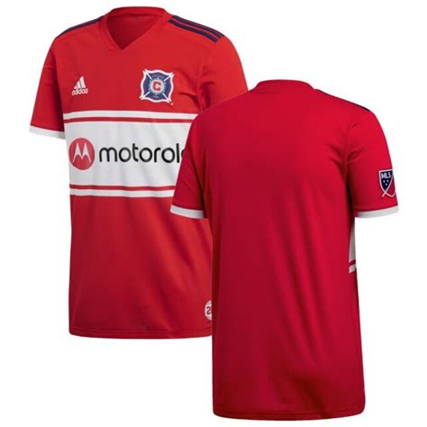 Chicago Fire Soccer Jersey Mens S adidas MLS Red White Blue Motorola ...