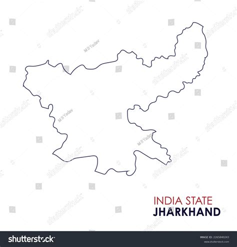 Jharkhand India Vector Map High Detailed Stock Vector (Royalty Free ...