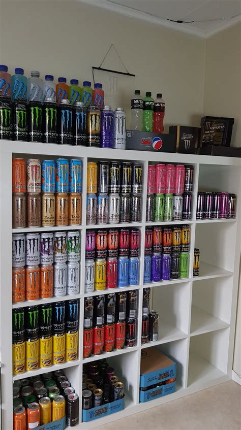 My monster collection with more than 139 different sku/ manufactor cans ...