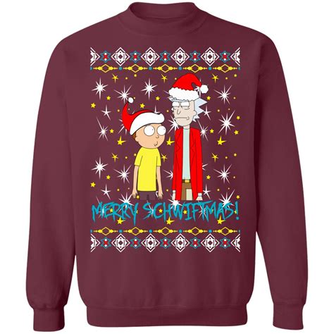 Rick and Morty Merry Schwiftmas Ugly Christmas Sweater