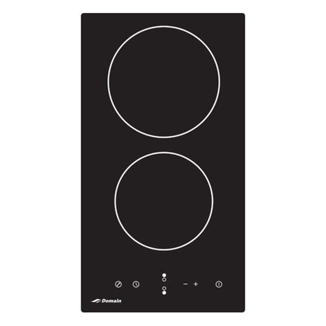 Two Burner Ceramic Glass Electric Cooktop with Touch Controls - 288mm - Domain