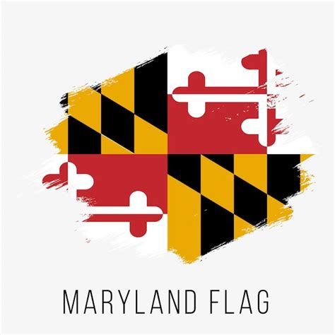 Premium Vector | Usa state maryland vector flag design template. maryland flag for independence day