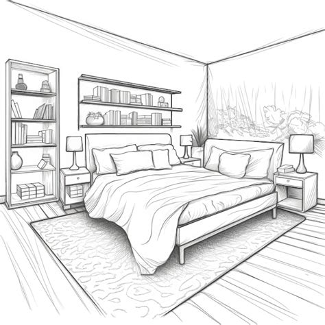 Premium Photo | Design cozy bedroom bed ai generated