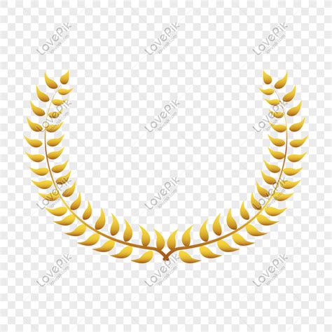 Golden Wheat Wreath Vector, Vector Wreaths, Gold Wreath, Vector Wheat ...