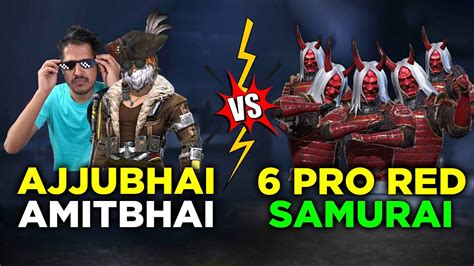 Ajjubhai Amitbhai vs 6 Pro Red Samurai Bundle Best CS Gameplay - Garena ...