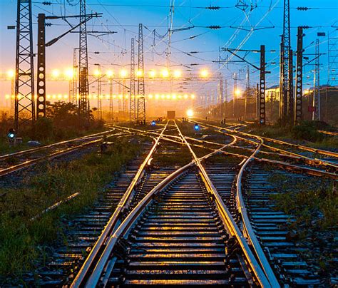 Train Tracks Sunset Stock Photos, Pictures & Royalty-Free Images - iStock