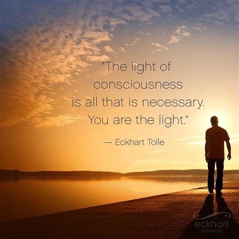 "The light of consciousness is all that is necessary. You are the light ...