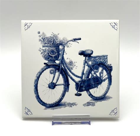 Delft Blue Delft Blue Tile Ceramic Delft Blue Bicycle - Etsy