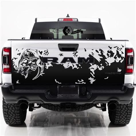 Tailgate Dodge Ram TRX 2023 Eating Raptor Bed Side Mud Splash Decal ...