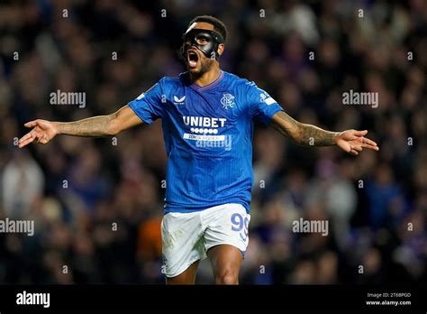 Rangers' Danilo celebrates after scoring their sides third goal during ...