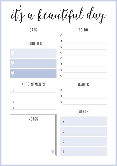 Cute Daily Planner, Daily Planner Pages, Study Planner, Journal Planner ...