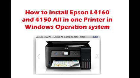 Epson L4150 Driver Click on the downloa d link which will launch another webpage