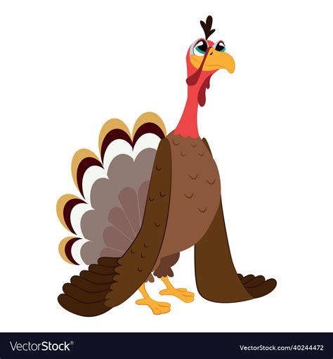 Happy thanksgiving day funny turkey Royalty Free Vector