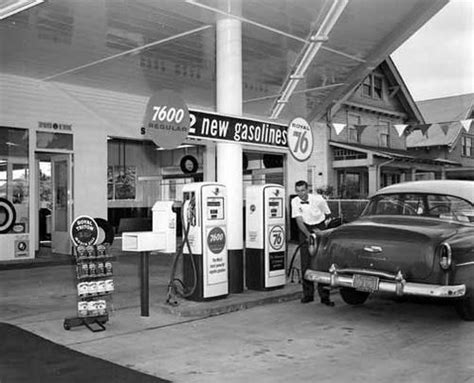 76 Gas Station, 1950's | Full service gas station, Old gas stations ...