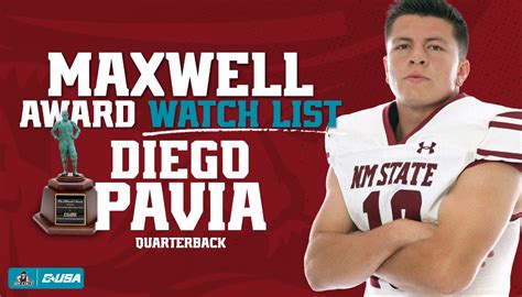 NMSU QB Diego Pavia named to Maxwell Award Watch List - KVIA