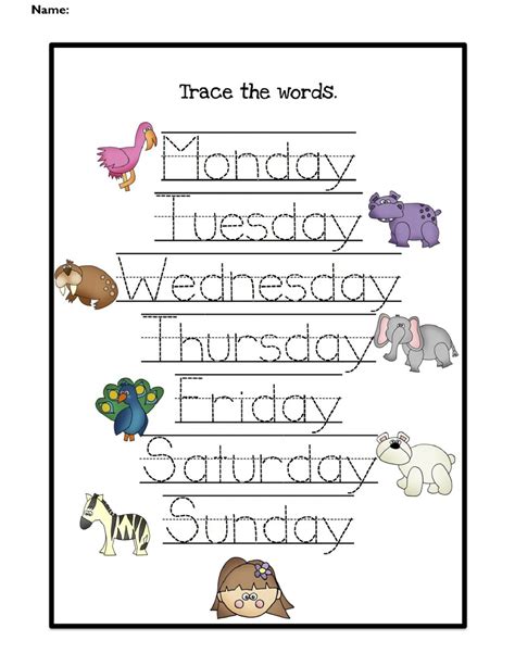 Days of the Week Worksheets | Activity Shelter | Kindergarten worksheets, English worksheets for ...