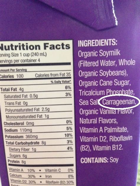 Kirkland Soy Milk Nutrition Facts - Nutrition Pics