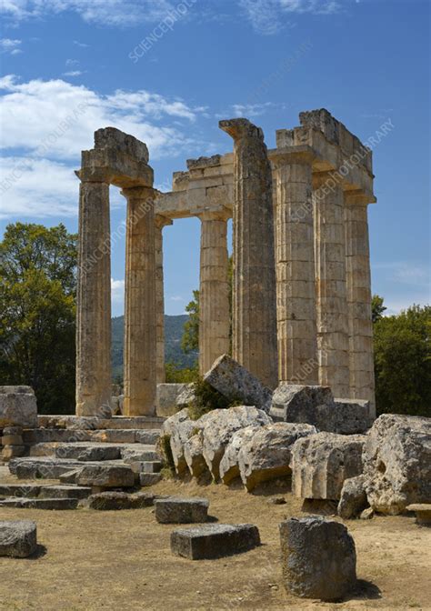 Ancient Nemea, Temple or Zeus. - Stock Image - C056/7089 - Science ...