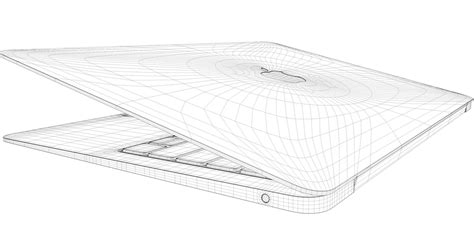 MacBook Air 2018 3D Model Wireframe Buy Macbook, New Macbook Air, Texture Mapping, Apple ...