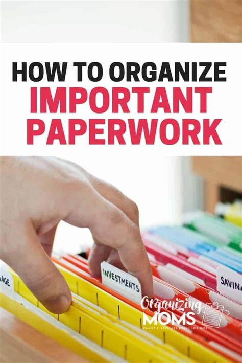 How to Organize Important Paperwork | Organizing important papers ...