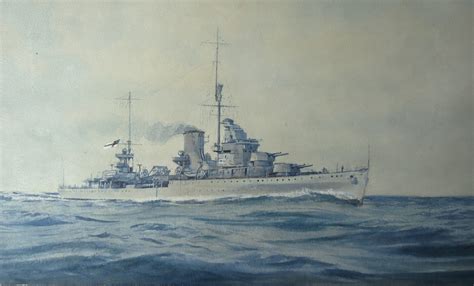 HMS AJAX, 1939 - at the time of the Plate action - Maritime Originals