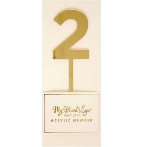 Gold Acrylic Number 2 Cake Topper – Party Splendour