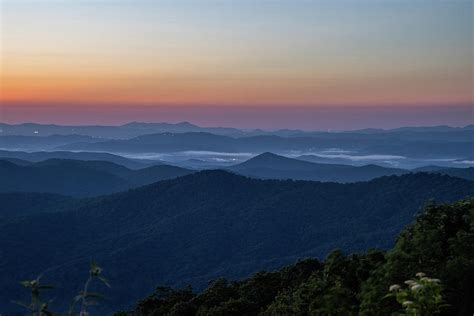 Sunrise on the Blue Ridge Parkway Photograph by Teresa Solesbee