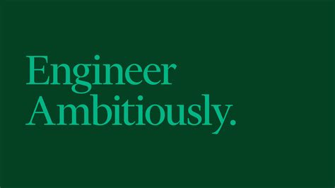the words engineer ambitiously on a green background